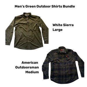 LAST CHANCE - OFFERS ACCEPTED - Men's Outdoor Olive Green Shirt Bundle (Lg & Md)